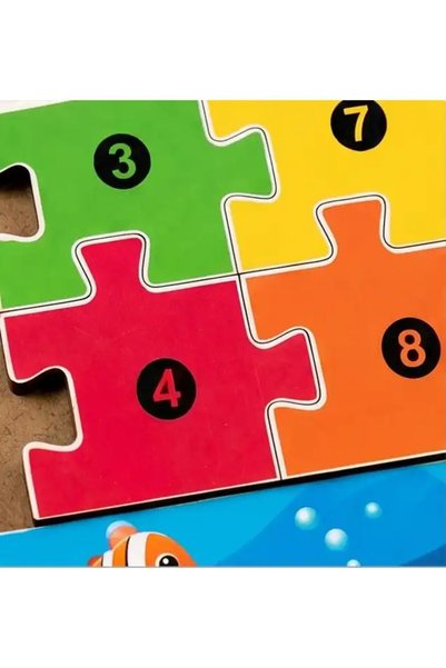 Hopiers Wooden Ship Number Puzzle – 1-10 Number Matching Game