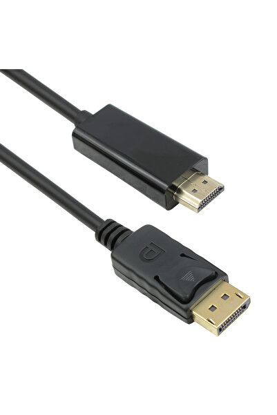 DETECH Καλώδιο DP 14+1 χαλκού σε HDMI, 5μ, Μαύρο - 18275