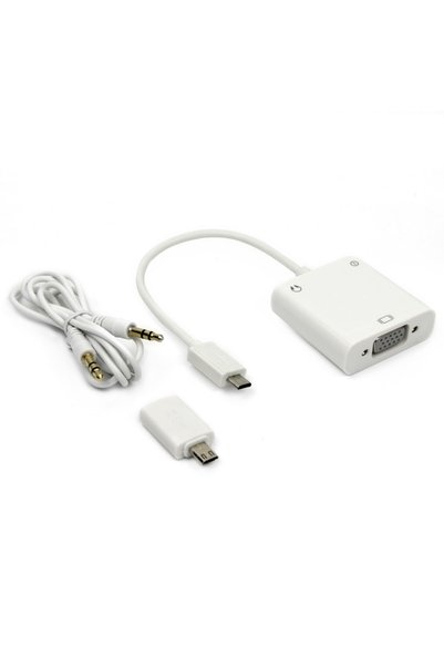 OEM Μετατροπέας MHL σε VGA + Ήχο, OEM, Λευκό - 18292