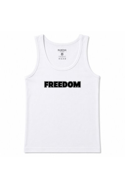 Rabona Fashion Freedom Bold Statement Graphic Tank Top