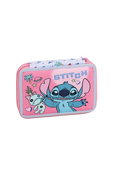 GİM Διπλής χωρητικότητας κασετίνα Disney Stitch Σκραπμπούκ 18x15x4 εκ.