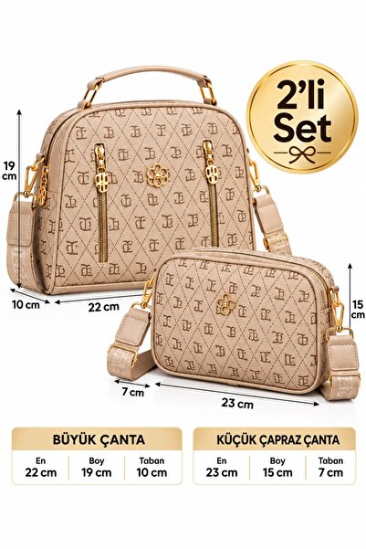 Newish Women's Bag Set of 2: Hand Shoulder Bag and Daily Crossbody Bag with P...