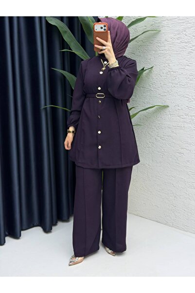 BETES Costum din două piese pentru femei, cu pantaloni, de calitate elegantă,...