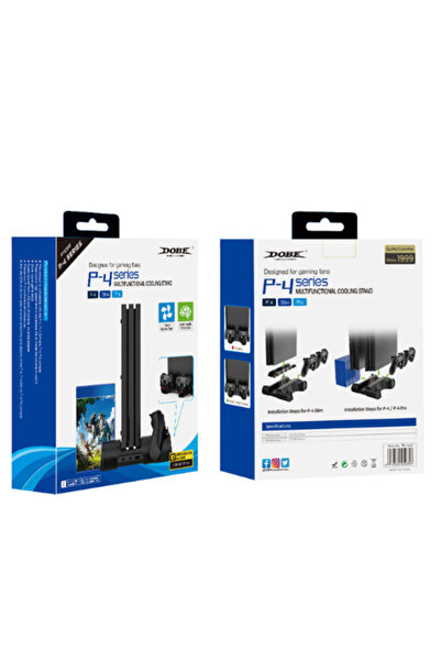 Dobe TP4-0406 Βάση φόρτισης για 2 χειριστήρια PS4 Μαύρο