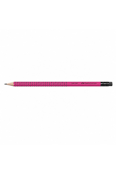 Faber Castell Faber-Castell Μολύβι Grip με Γόμα Ματζέντα HB - 1 Τεμάχιο