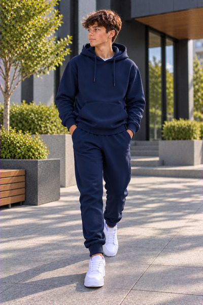 luci sports Men's Oversize Hooded Rubberized Leggings Track Suit