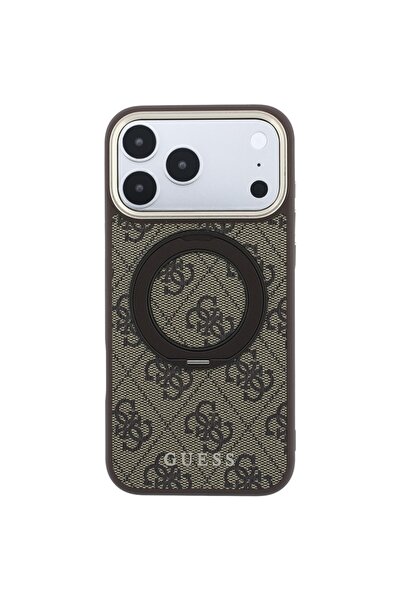 Guess Husă MagSafe cu Suport Inel 360 și Logo Clasic 4G pentru iPhone 18 Pro ...
