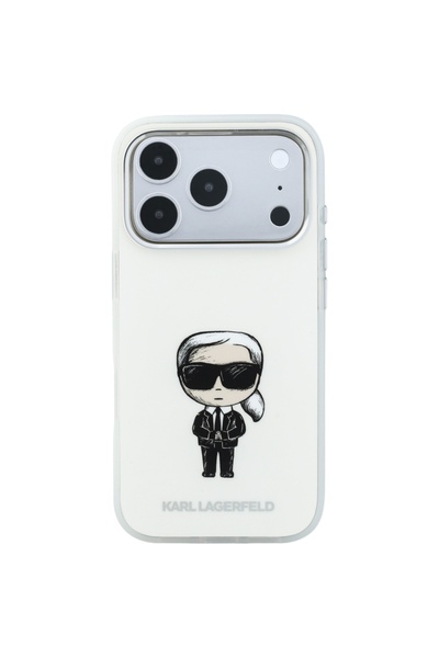 Karl Lagerfeld Husă MagSafe IML cu imprimeu schiță iconică pentru iPhone 18 P...
