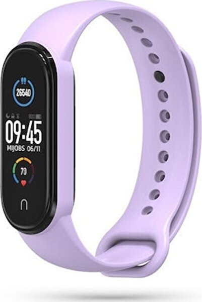 Xiaomi Λουράκι Σιλικόνης Lilak© Για Mi Band 5 Παστέλ Μωβ