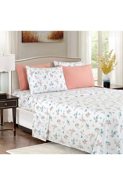 Elegant Comfort ملاءات سرير مريحة وانيقة، من ايليجانت كومفورت، قطن، تركواز، م...