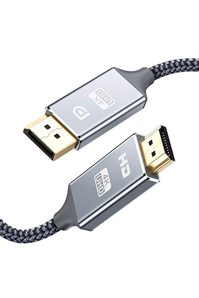 POWERTECH Καλώδιο DisplayPort σε HDMI CAB-DP031 4K χάλκινο 2μ γκρι