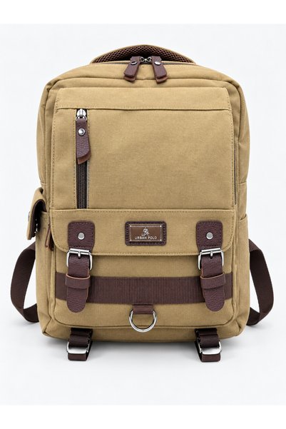 COUPELLA Vintage Canvas Fabric School, Travel, Daily Backpack - Multi-Compartment Luxury Unisex Bag