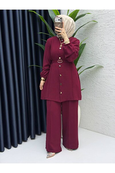 BETES Costum din două piese pentru femei, cu pantaloni, de calitate elegantă,...