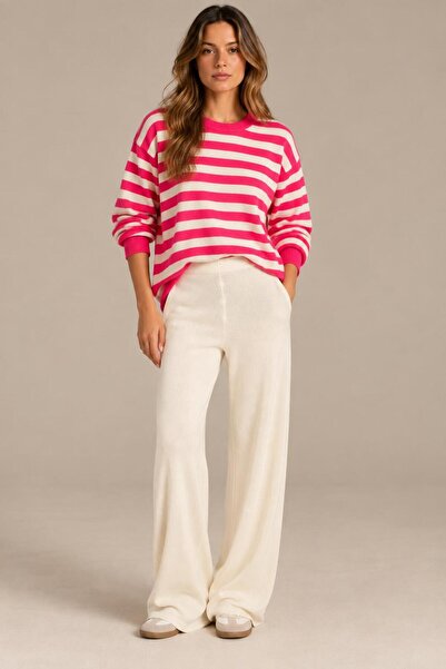 ALEXANDERGARDI Striped Crew Neck Knit Sweater