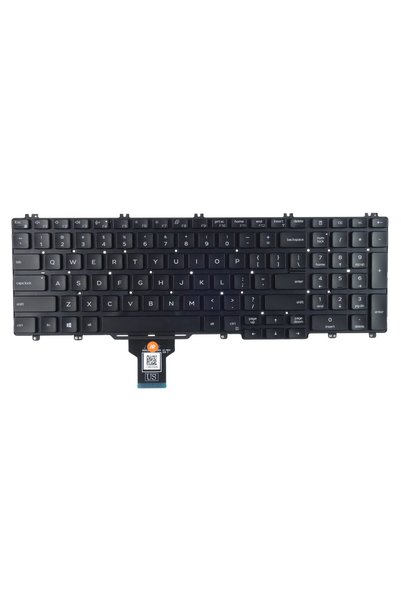 Tradebit Tastatură laptop pentru Dell Latitude 5500 5501 5510, Negru