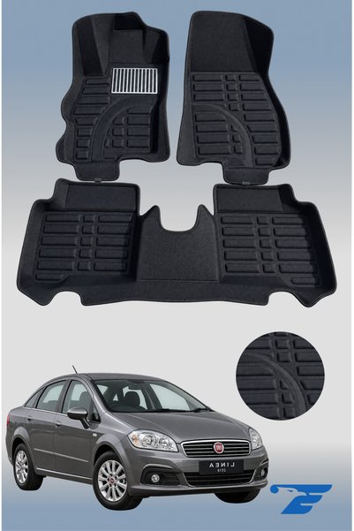 erzicar FIAT Linea (2012-2018) - Yeni Nesil 8D Tam Havuzlu Diamond Eva Paspas