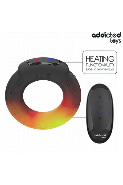 ADDICTED TOYS Heating Cock Ring – 9 Moduri, Efect de Incalzire, Telecomanda