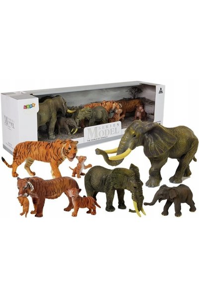 LeanToys ND24_12275 Set de 6 figurine cu animale sălbatice Safa