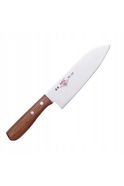 MASAHIRO Cuțit Santoku MSC 166 mm oțel MBS-26 pakkawood Japonia