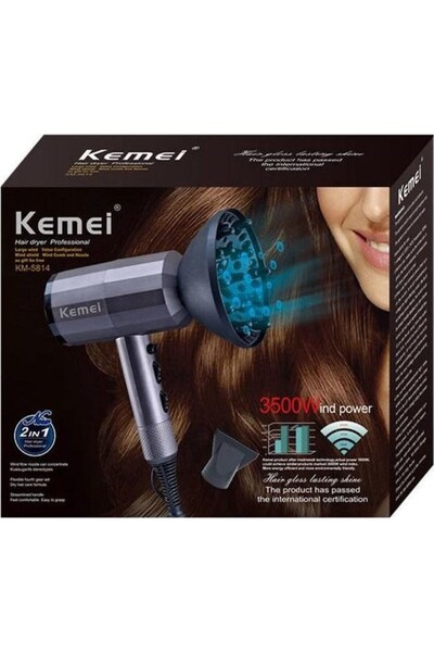 OEM Kemei Ionic Επαγγελματικό Πιστολάκι Μαλλιών με Φυσούνα 3500W KM-5814