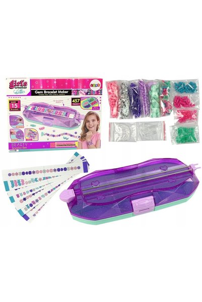 LeanToys ND24_10497 Set colorat pentru confecționarea brățărilor