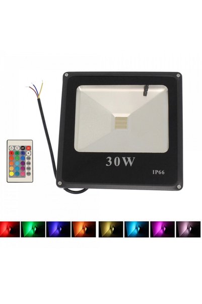 OEM Αδιάβροχος προβολέας LED ρυθμιζόμενος 30W RGB με τηλεχειριστήριο -