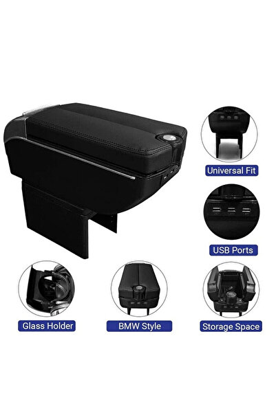 OEM Κονσόλα χειρόφρενου με 7 θύρες USB, ποτηροθήκη, αποθηκευτικό χώρο και τασ...
