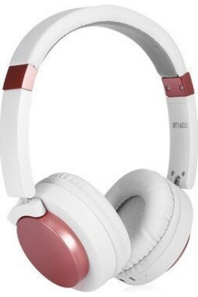 OEM Sy-bt1603w Ασύρματα On Ear Ακουστικά Λευκά / Ροζ