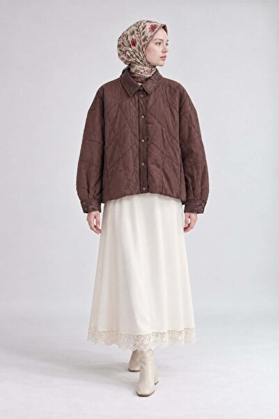 Levidor Goose down snap coat dark burgundy
