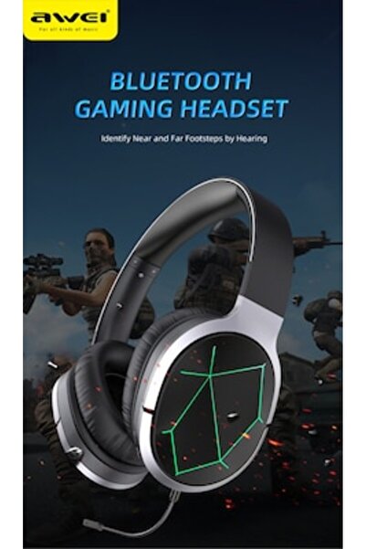 AWEI Bluetooth Headset Με Μικρόφωνο A799bl, Wireless And Wired, Bt 5.0, Μαύρα