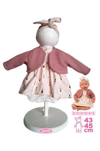 Llorens M844-006 ținută pentru păpușă mărimea NEWBORN 43-45 cm