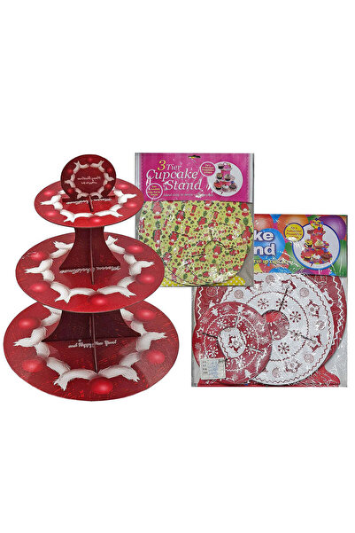Xmasfest Χριστουγεννιάτικη Τριώροφη Βάση για Cupcakes 35x30εκ.
