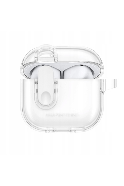 Amazingthing Husă de protecție pentru AirPods 4, model minimalist - Transparentă