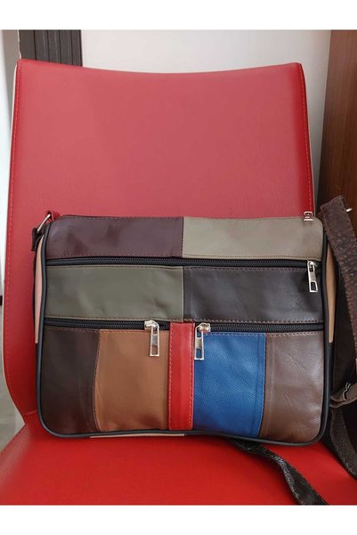 atter ДАМСКА ЧАНТА ОТ ЕСТЕСТВЕНА КОЖА (28 СМ X 24 СМ)