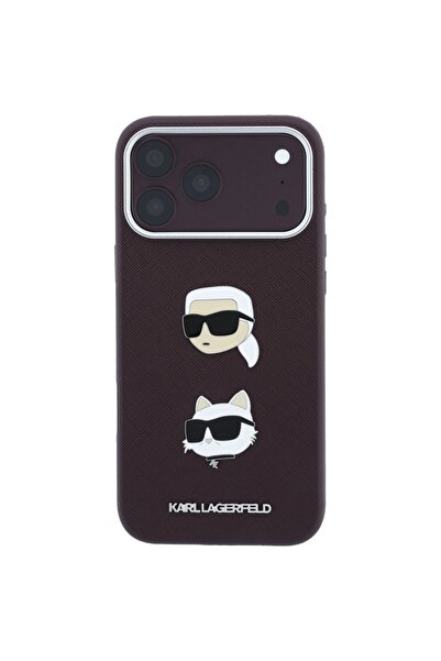Karl Lagerfeld Saffiano Karl & Choupette Heads Pins Case για iPhone 18 Pro Ma...