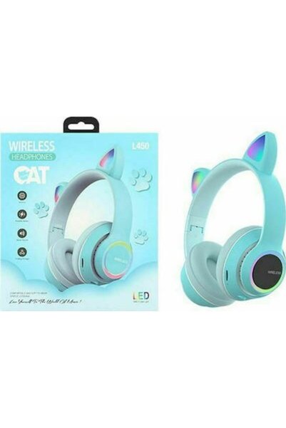 OEM L450 Ασύρματα Over Ear Ακουστικά Μπλε