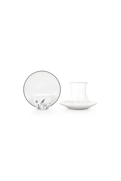 Neat 18-Piece Bowl and Jug Set with Black Pattern