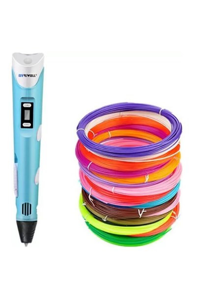 OEM 3D Pen με 10 Νήματα PLA 1.75mm Μπλε