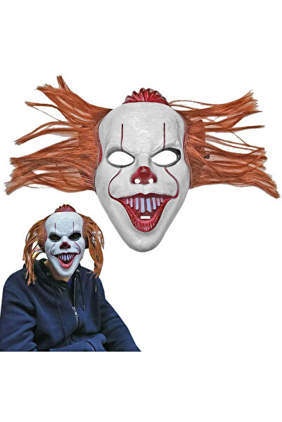 Carnavalista Μάσκα κλόουν με καστανά μαλλιά