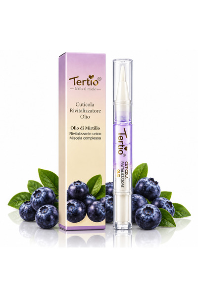 Tertio Ulei pentru cuticule, Revitalizant cu aromă de afine, aplicator tip st...