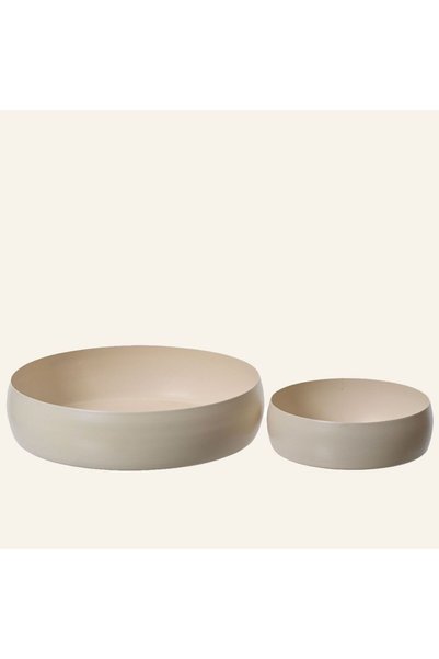 Beauty Home Σετ μπολ εκρού 2 τεμαχίων 22 x 5.5 εκ., 13.5 x 5 εκ.