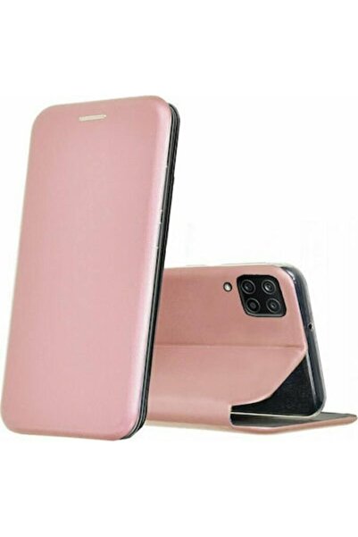 Samsung Erbord Erbord Galaxy A12 Elegance Θήκη Βιβλίο Stand - Rose Gold
