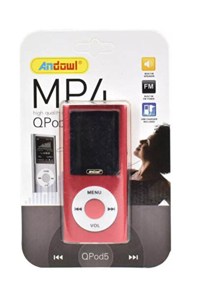 Andowl MP4 Player με Οθόνη 1.8″ χωρίς εσωτερική μνήμη QPOD5 Κόκκινο