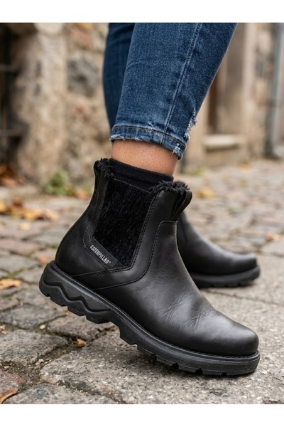 Caterpillar Cat Fandom Chelsea Fur Women's Daily Boots P312607 Black