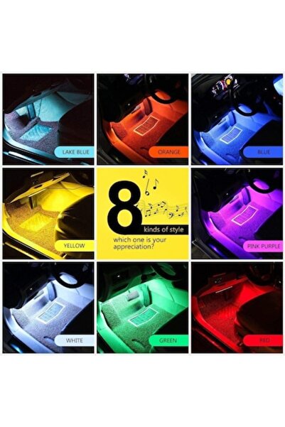 OEM Led Rgb 12v Εσωτερικού Φωτισμού Αυτοκινήτου Με Ασύρματο Τηλεχειριστήριο