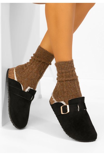 B T Shoes Ντανζέλα γυναικεία μαύρα τσόκαρα