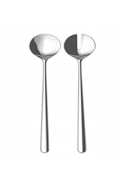 IKEA SSEDLIG Tacâmuri pentru salată, 2 piese, oțel inoxidabil, 28 cm