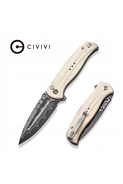 Civivi Incindie Damascus G10 Cuțit Ivory