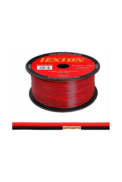 lexton Cablu audio 2x0,35mm 100m negru roșu