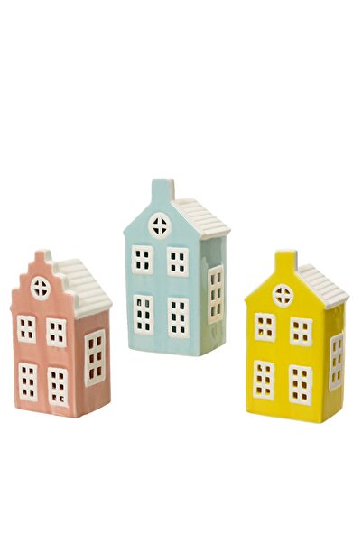 Beauty Home Διακοσμητικό Πορσελάνινο Σπιτάκι 7.8 x 6.3 x 15 εκ.